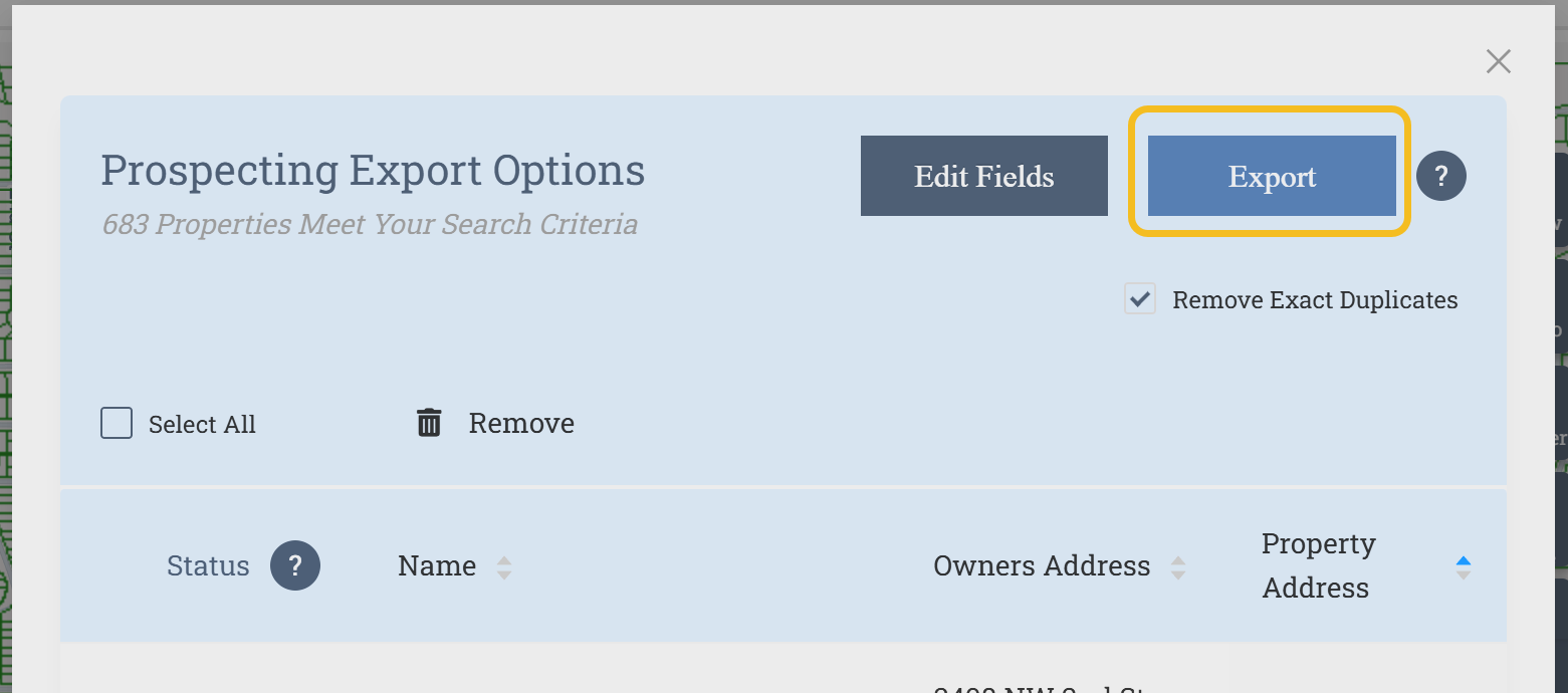 Prospecting Export Options.png